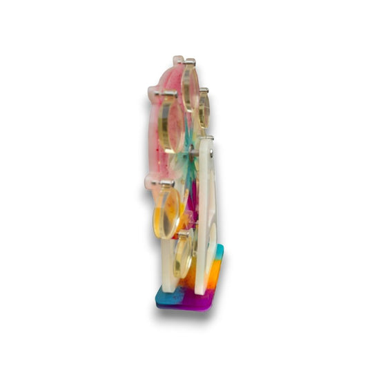 Grande Roue multicolore en résine epoxy de 40cm de haut