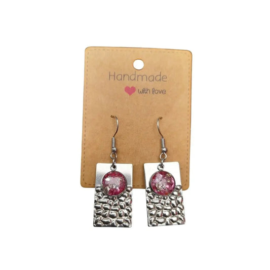 Boucles d'oreille incruster de perles de verre Epo'spes