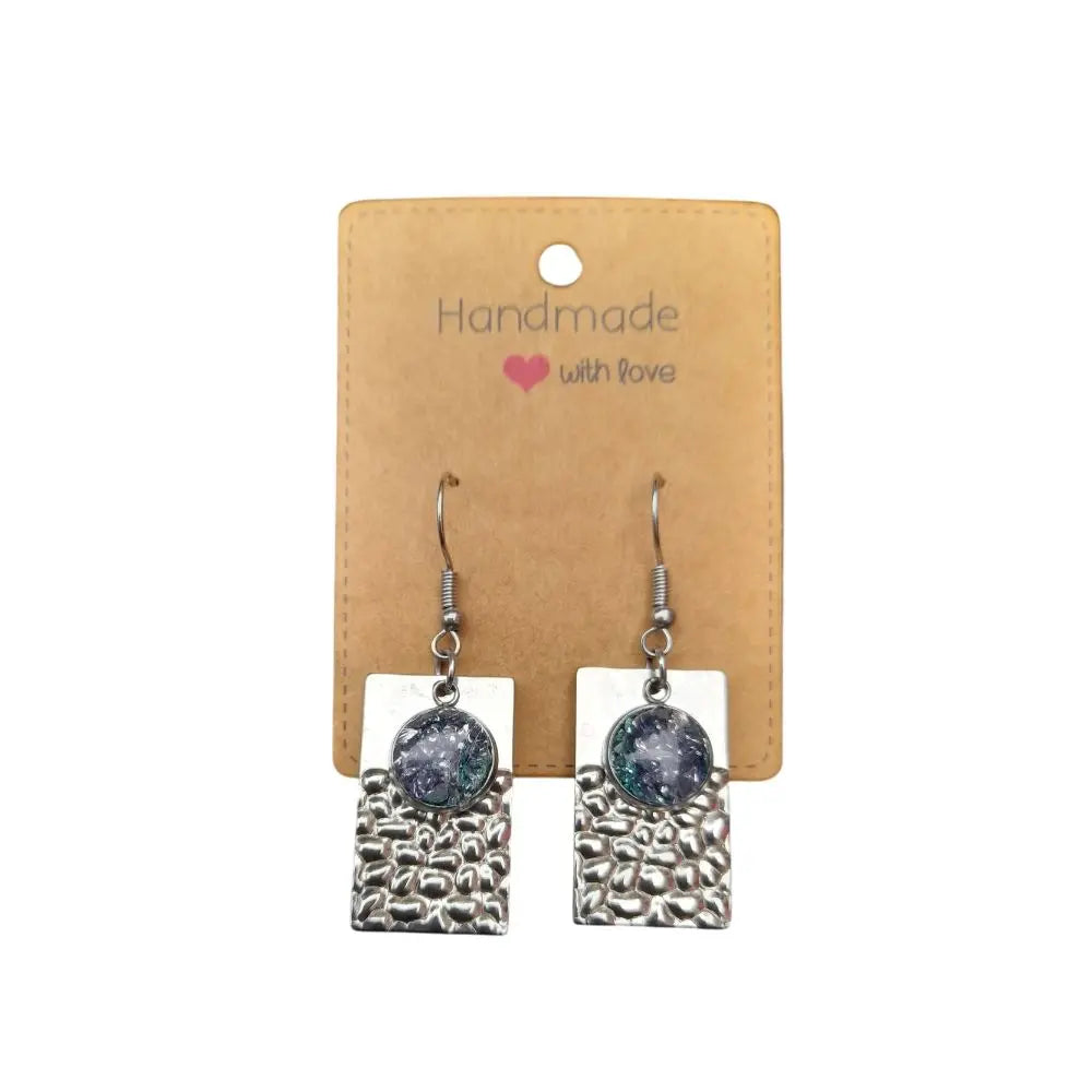 Boucles d'oreille incruster de perles de verre Epo'spes
