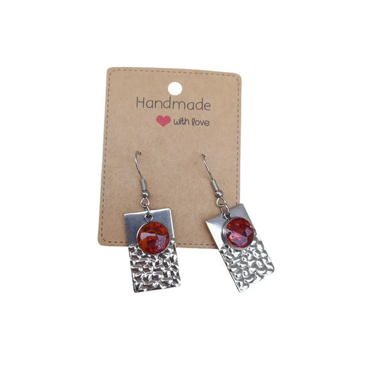 Boucles d'oreille incruster de perles de verre Epo'spes